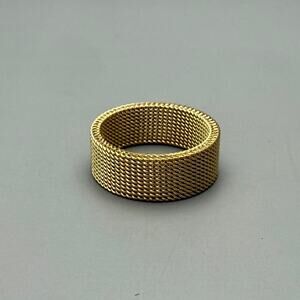 Y2K Vintage Gold Laced Ring 2000s Style Unisex Jewelry Brand New